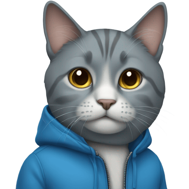 cat with Blue jacket  emoji