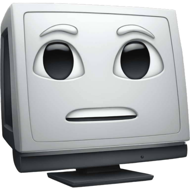 computer with face emoji