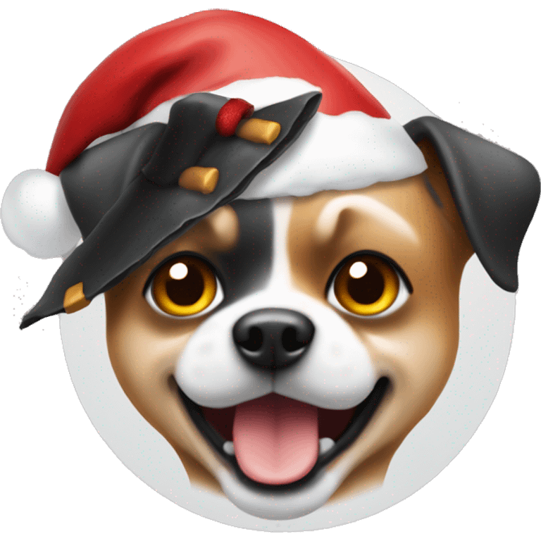 Friday the 13th, Jason wearing a Santa hat and holding a Chihuahua emoji