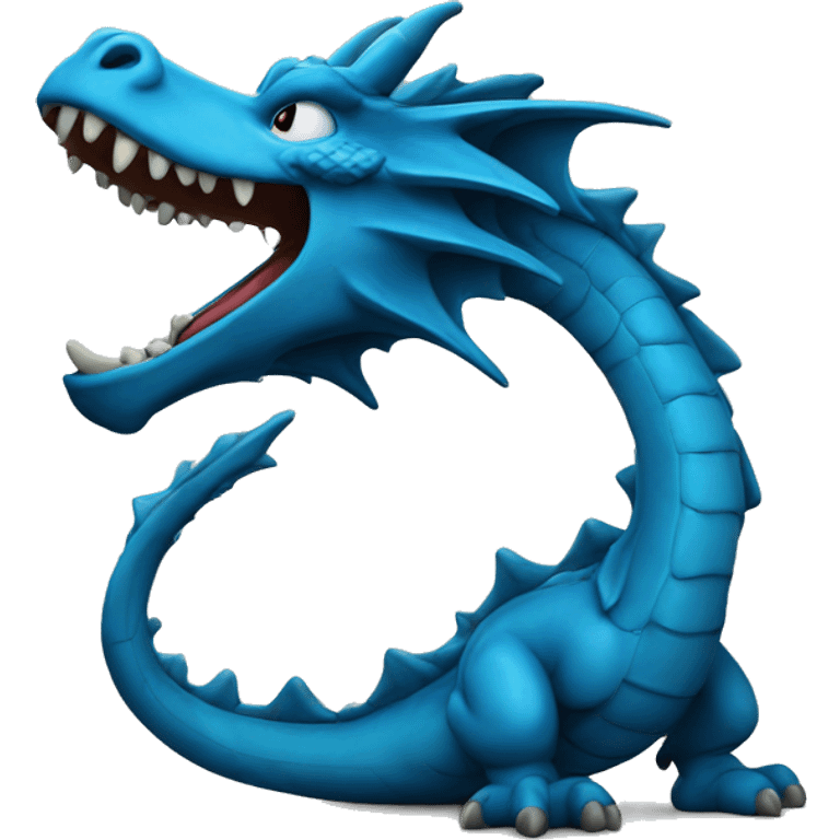 Drache in blau  emoji