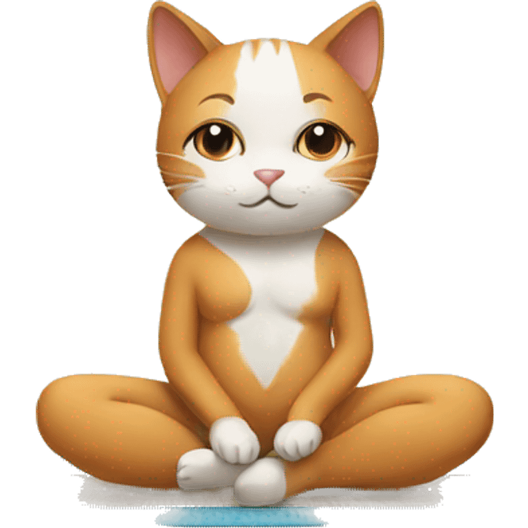 Yoga cat emoji