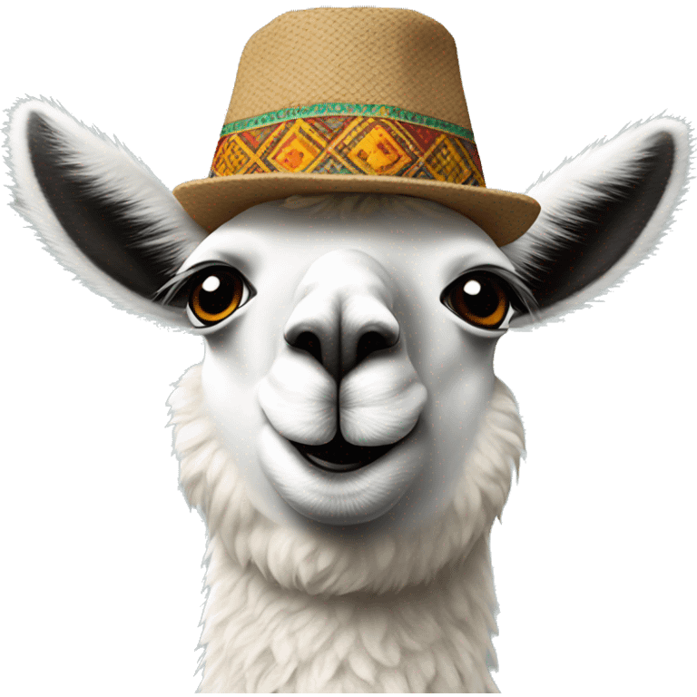 llama-agree with some Pakistani sindhi with wearing sindhi cap touch  emoji