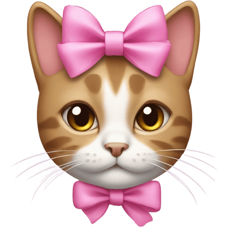 cat with a pink bow emoji