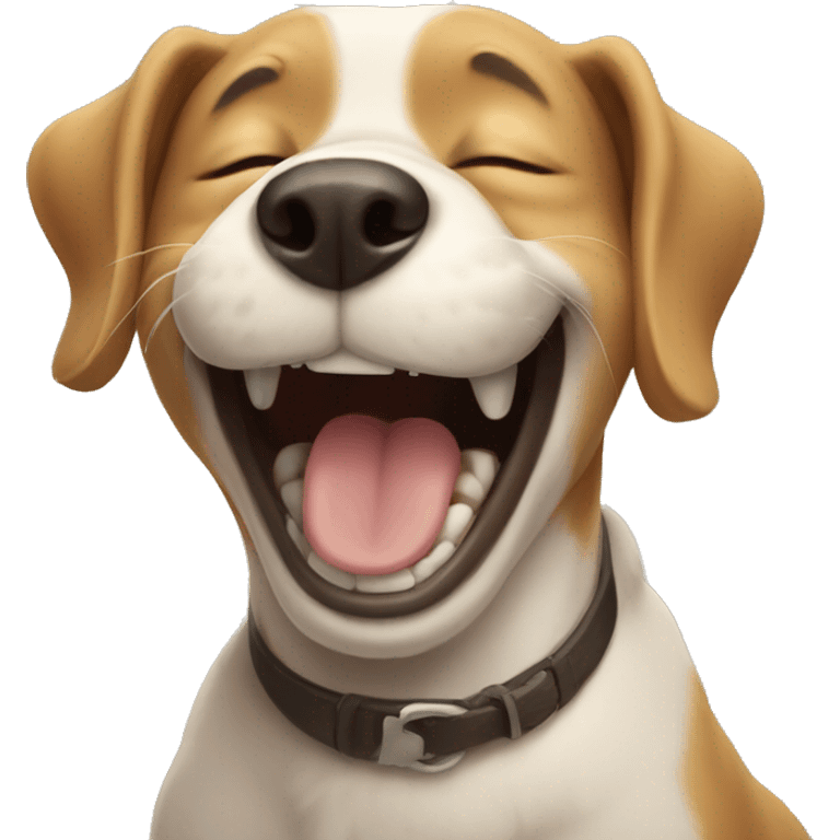 Dog laughing  emoji