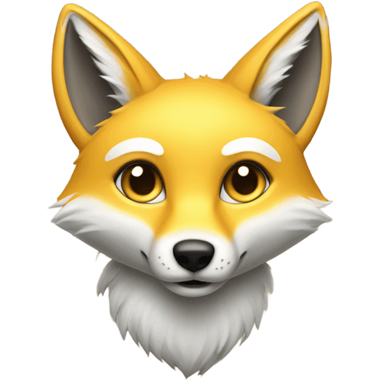 Yellow fox emoji