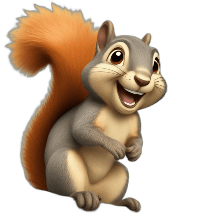 Cheeky squirrel emoji