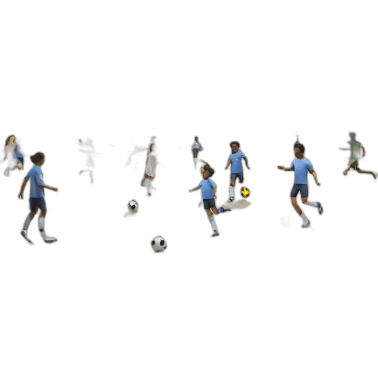 “For all mankind” playing soccer at Apple park headquarters emoji