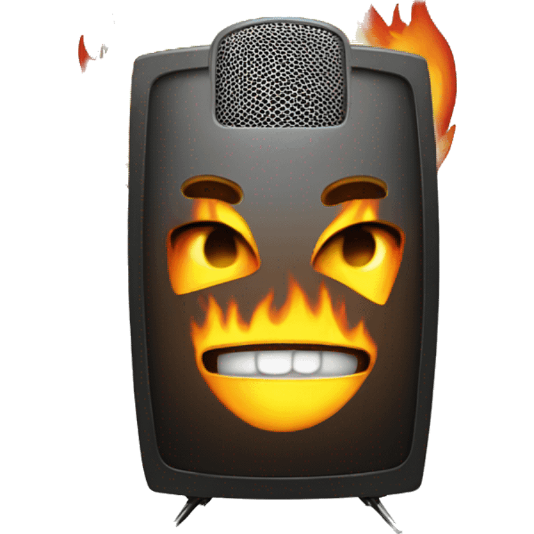 Speakers on fire  emoji