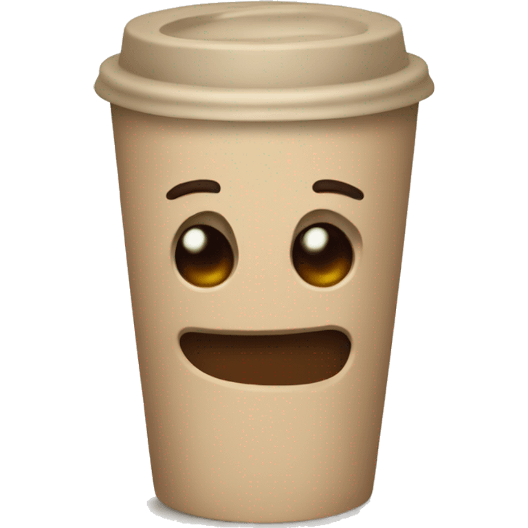 A coffee with a beige cover around it emoji