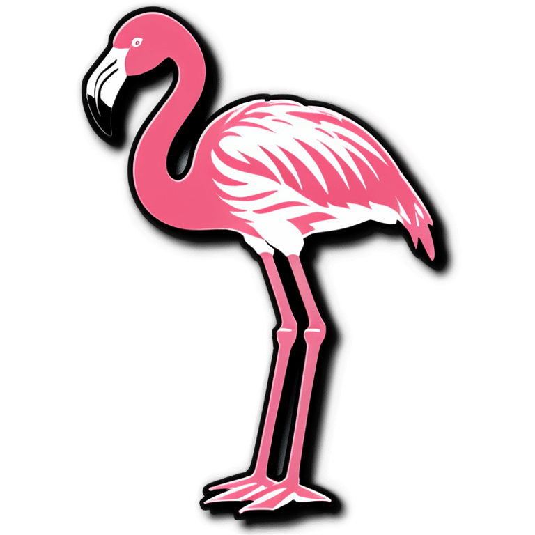 Pink flamingo  emoji