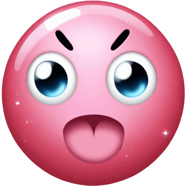 Anime style Kirby shaped ball emoji