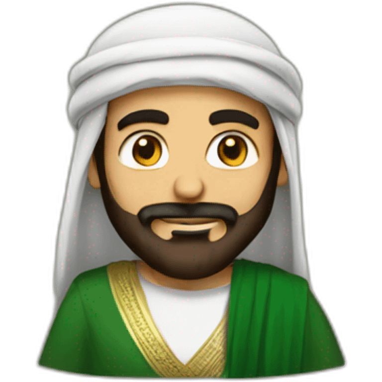 Saudi guy with beard and kufia emoji