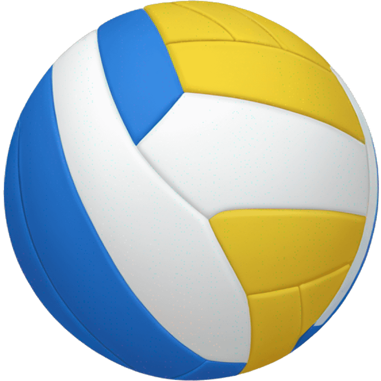 Volleyball ball yellow and blue and white emoji