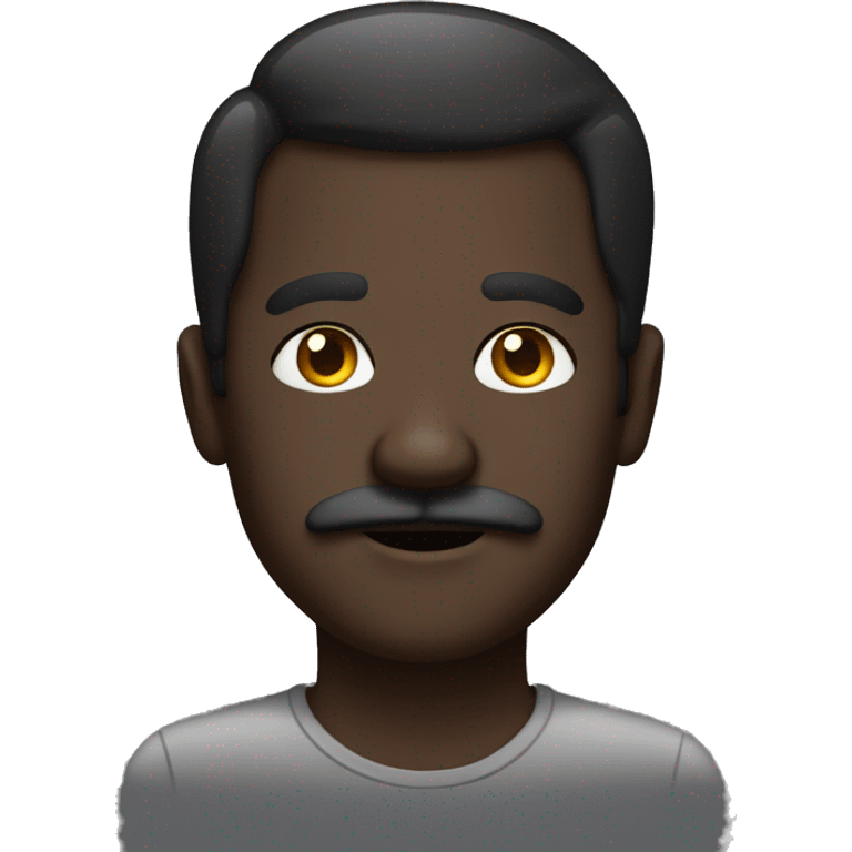 dad moustache black skin and computer emoji