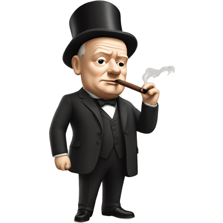 Churchill who smoke a cigar  emoji