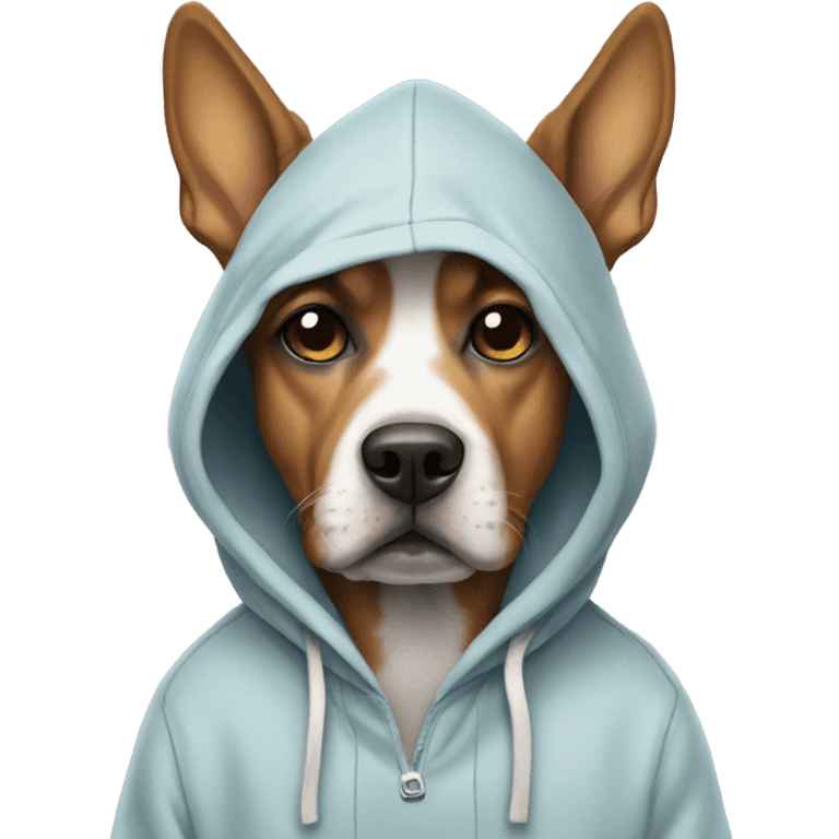 Dog wearing hoodie  emoji