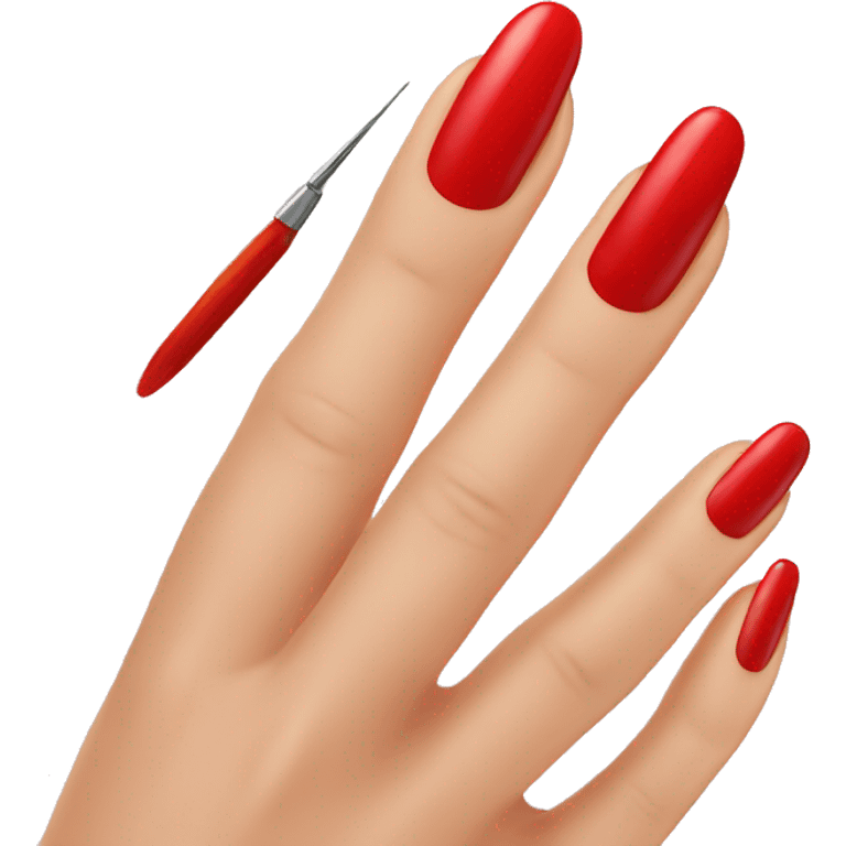 Nails being painted red  emoji