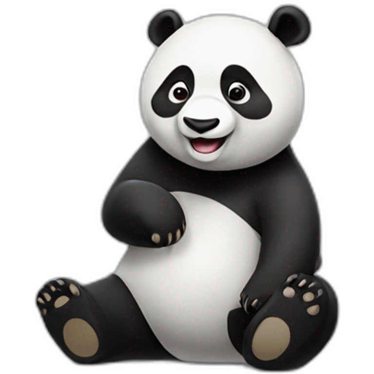 panda celebrating emoji