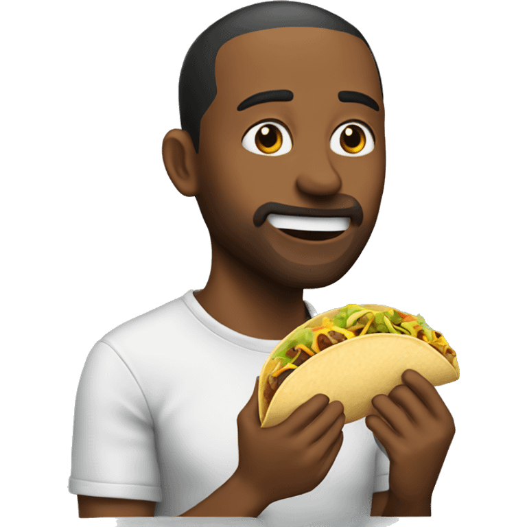 Me eating a taco emoji