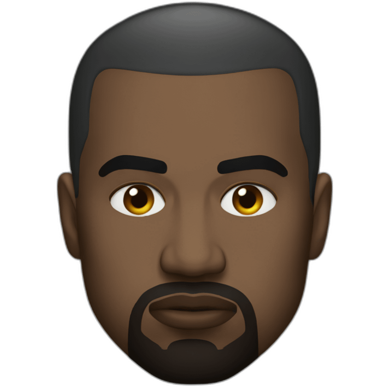 kanye west looking dead serious emoji