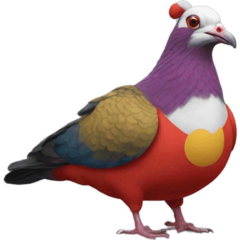 clown pigeon emoji