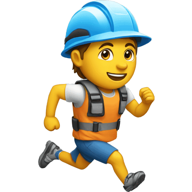 running in builder clothing emoji