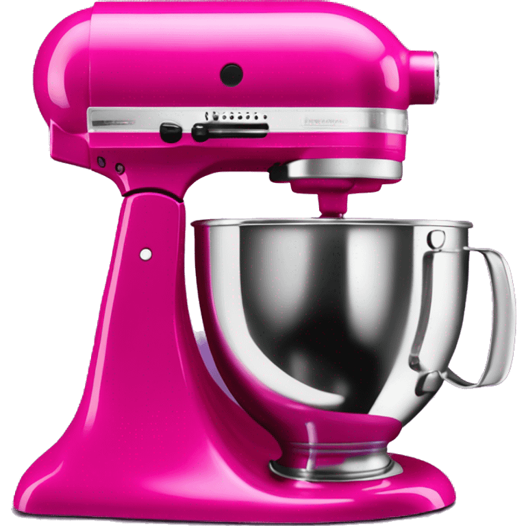 Realistic fuschia kitchenaid mixer isolated.  emoji