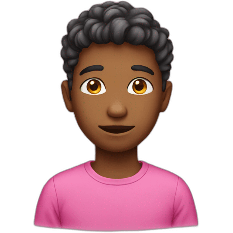 boy with pink pull emoji