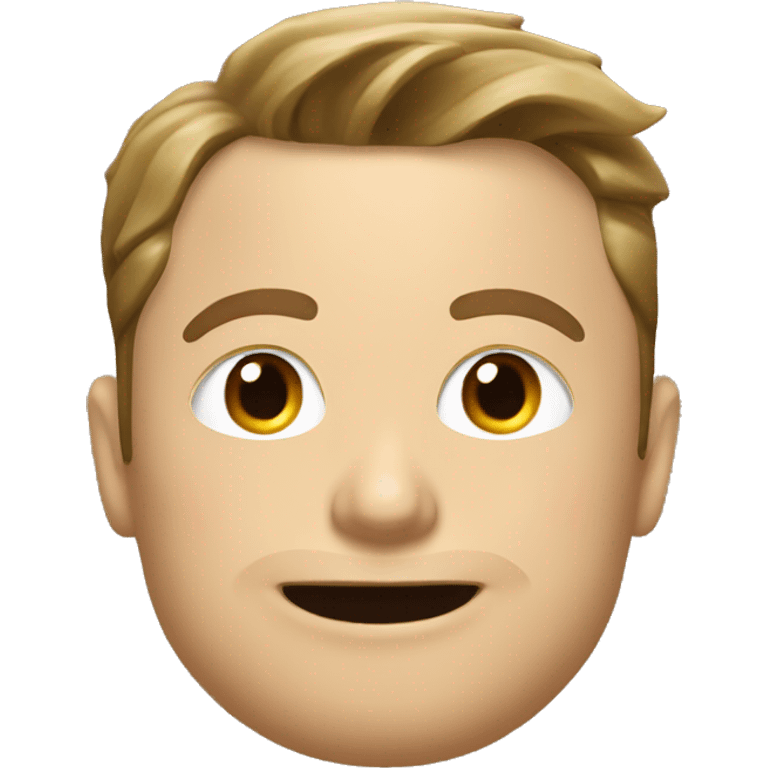 Elon musk with a beige eggplant in mouth emoji