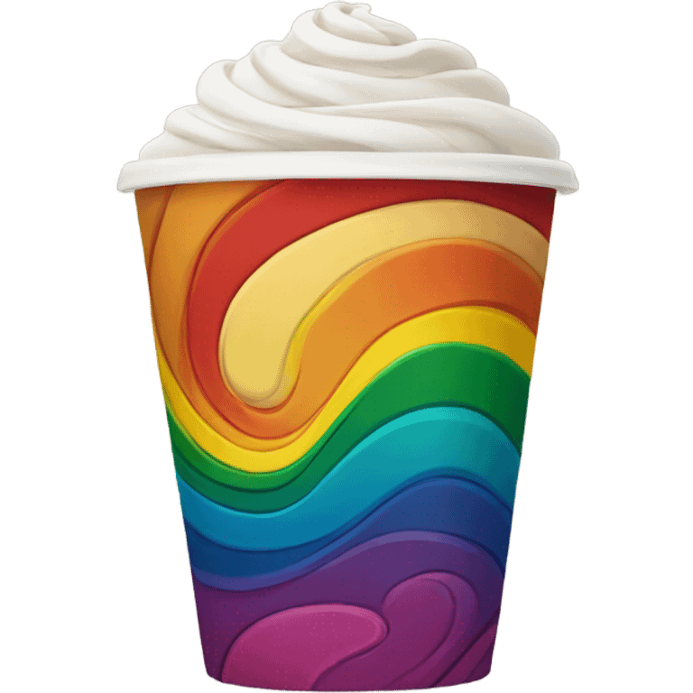 Rainbow Starbucks cup emoji