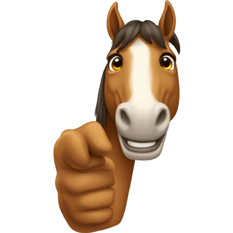 horse giving a thumbs up emoji