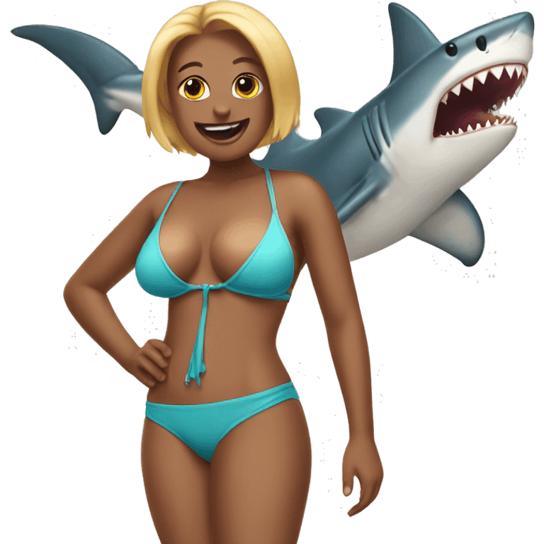 shark with a bikini emoji