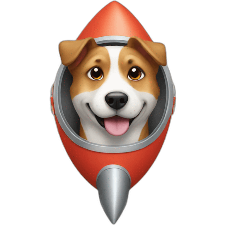 A dog in a rocket  emoji