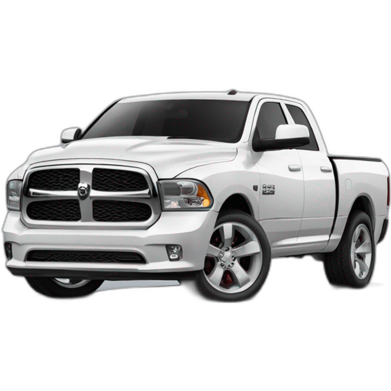 Tuned car truck dodge ram white lights emoji