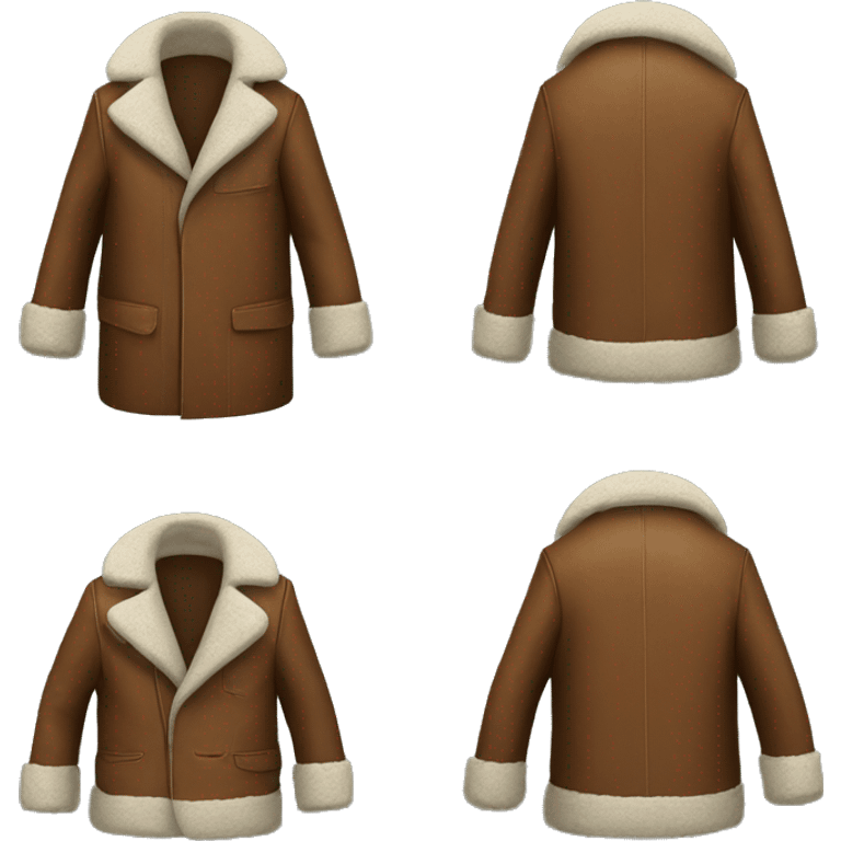 leather and Sherpa coat emoji