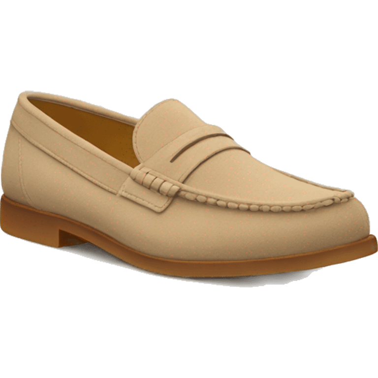 Beige suede Loafers emoji