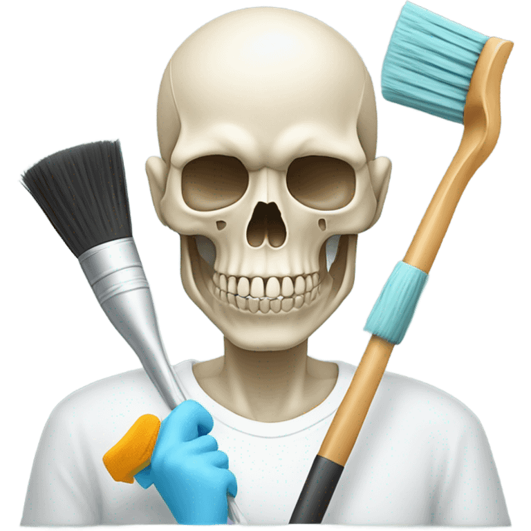 Scull cleaning emoji