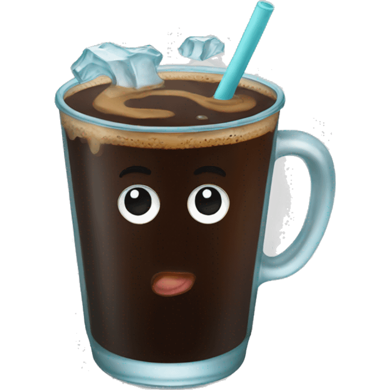 Iced black coffee  emoji