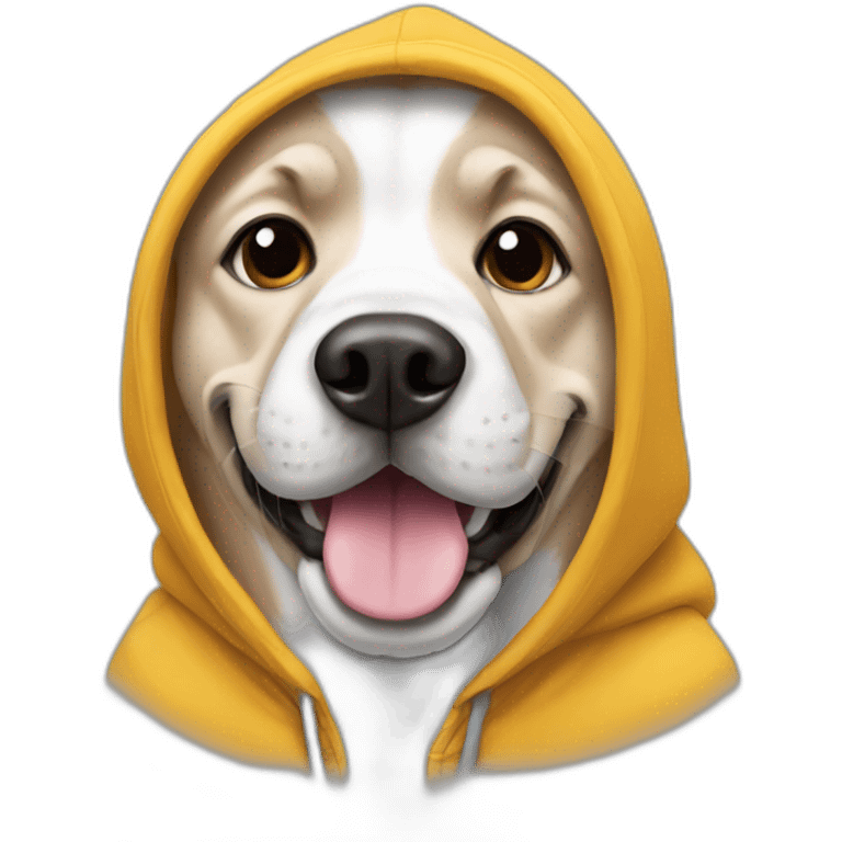 Dog wearing hoodie  emoji