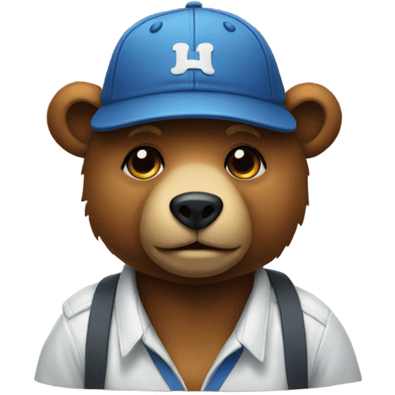 Bear wearing a backwards hat  emoji