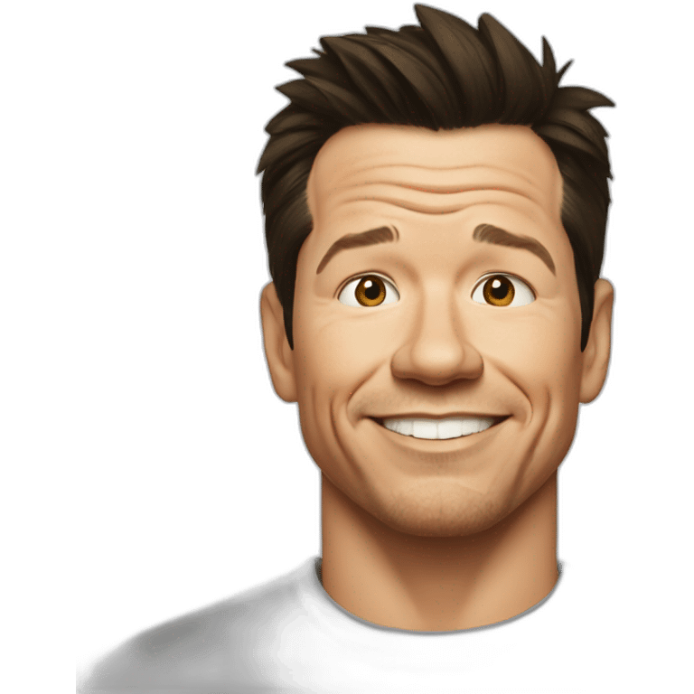 mark wahlberg cartoon wearing tee emoji