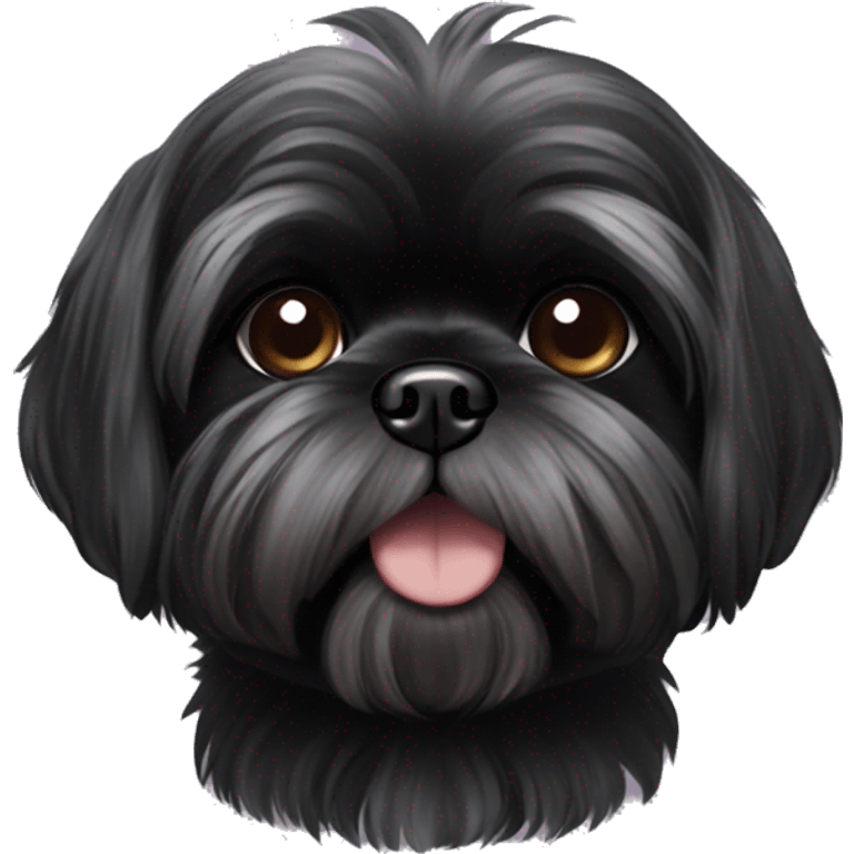 Black shih tzu  emoji