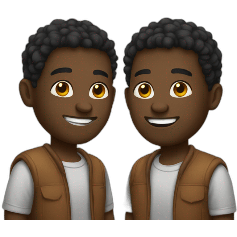 Two black brother emoji