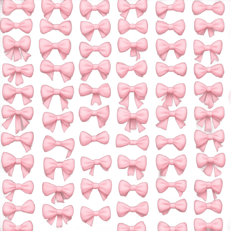 Light pink bows emoji