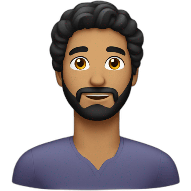 Venezuela brown man with black beard and black hair emoji