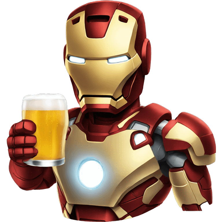 iron man drinking beer emoji