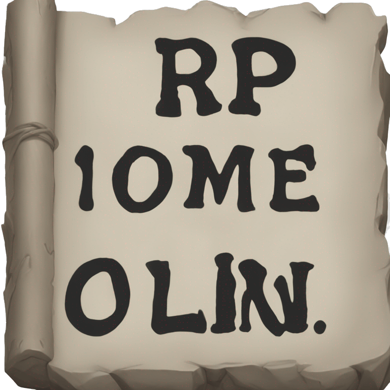 Tome stone that says RIP lieutenant colins emoji