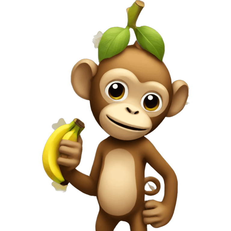 Monkey holding a banana emoji