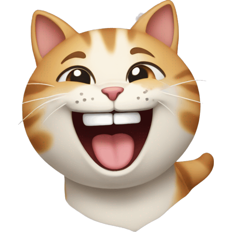 Cat laughing emoji