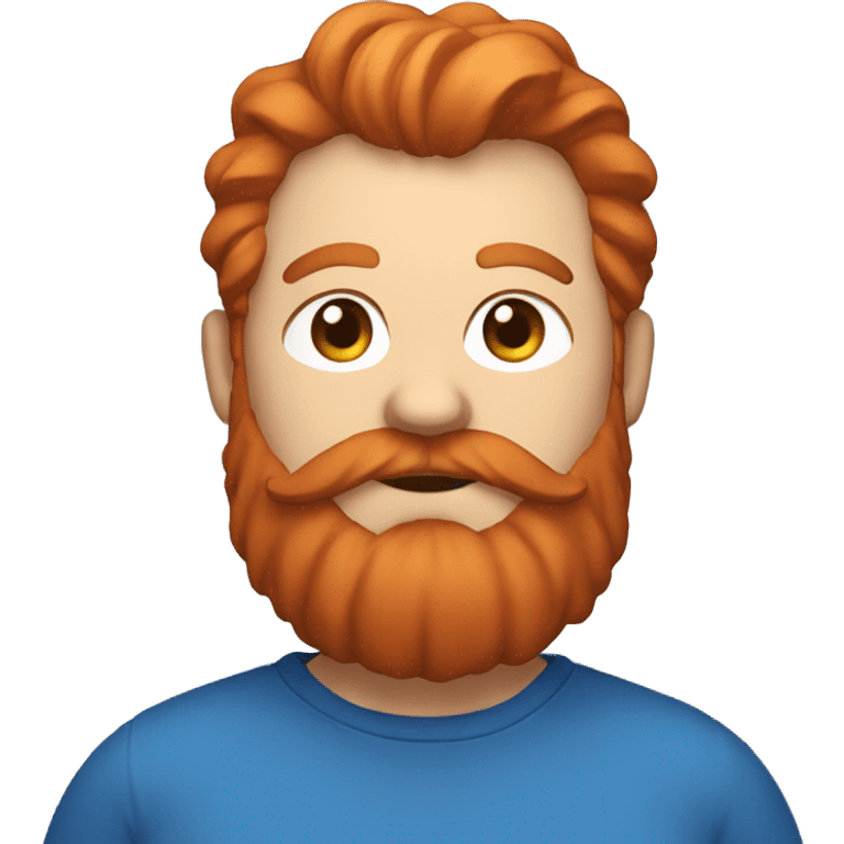 caseoh, a fat streamer with red hair and a long beard and blue shirt emoji